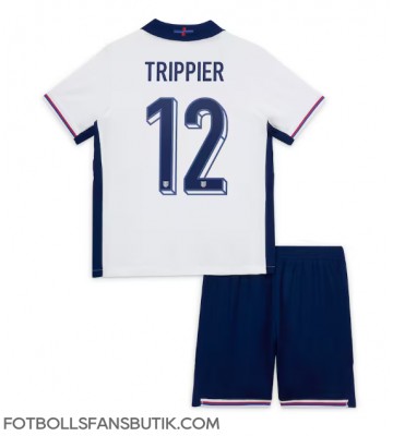 England Kieran Trippier #12 Replika Hemmatröja Barn EM 2024 Kortärmad (+ Korta byxor)